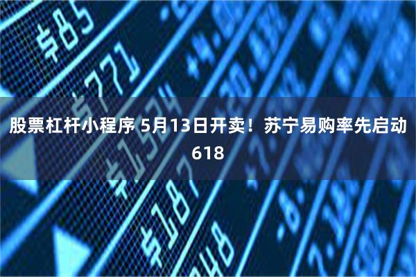 股票杠杆小程序 5月13日开卖！苏宁易购率先启动618